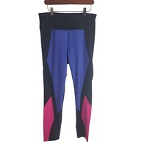 Fila Sport Leggings XL Womens Blue Black Pink Skinny Leg High Rise Athletic Wear - £12.06 GBP