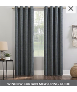 Sun Zero Kline Burlap Weave Thermal Blackout Grommet Navy Single Panel S... - $488.24 MXN
