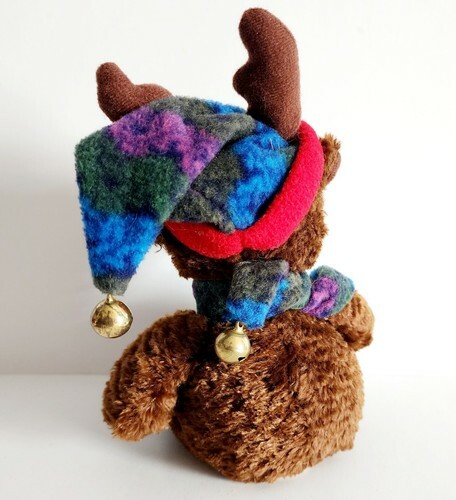 Plushland Reindeer Christmas Beanie Vintage 2000 Collectible Plush 7" PLSHY1 Item image 4