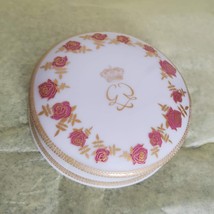 Monaco Porcelain Trinket Box, Vintage, Roses, Princess Grace, Lidded Dish image 2