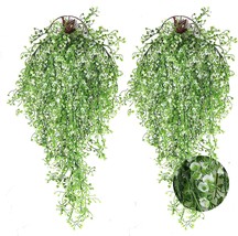 Recutms 4 Pcs.Faux Vines Hanging Flowers Artificial Decor Fake Hanging Plants - £27.17 GBP