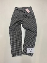 Miss Selfridge Petite Black Gingham Check Tapered Trousers (exp105) - £18.00 GBP