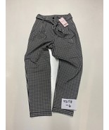 MISS SELFRIDGE PETITE Black Gingham Check Tapered Trousers  (exp105) - £8.97 GBP