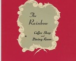The Hotel Rainbow Coffee Shop &amp; Dining Room Menu 1940 Great Falls Montana  - $47.52