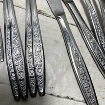 LLC Stainless Japan Flatware 23 Piece Lot Assorted Floral Used - $49.49