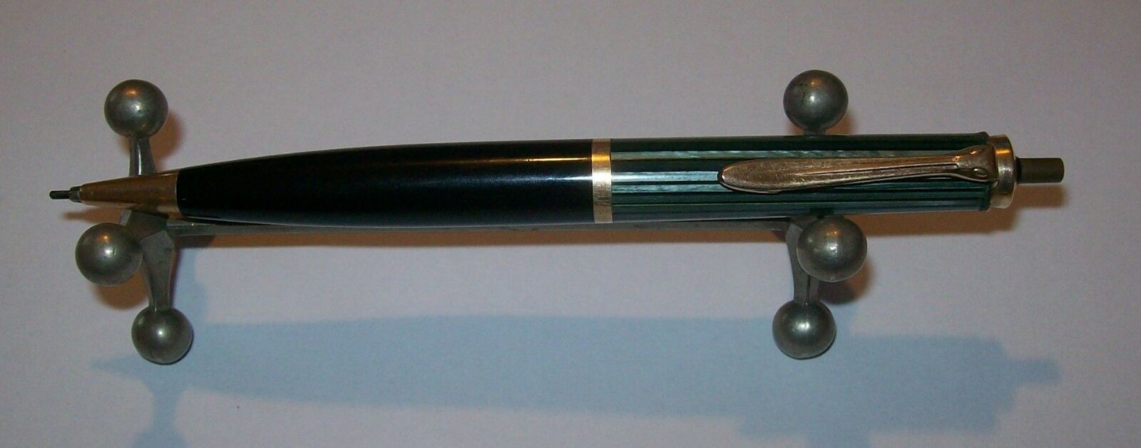 Pelikan 450 Germany 1950s clutch pencil tortoise green stripe working no push bt - £43.06 GBP