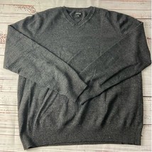 Apt 9 V Neck Sweater Mens XL Long Sleeve Merino Wool Blend Lightweight Gray - $11.70