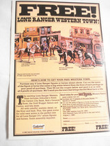 1982 Color Ad Gabriel Lone Ranger Western Town - £6.38 GBP