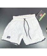 Union Jacks Soccer Shorts Youth Medium White Blck  1990 Draw string Vint... - £23.07 GBP