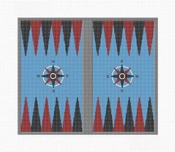 Pepita Needlepoint Canvas: Backgammon and Compass Rose, 12&quot; x 10&quot; - $86.00+