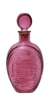 Ezra Brooks Whiskey Purple Pink Glass Bottle Decanter w/ Cork 100 Year Vtg  1970 - £10.93 GBP