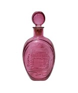 Ezra Brooks Whiskey Purple Pink Glass Bottle Decanter w/ Cork 100 Year V... - £11.00 GBP