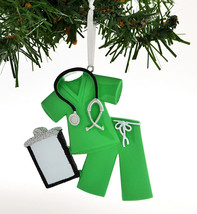 Scrubs Green Personalized Christmas Tree Ornament - £13.07 GBP