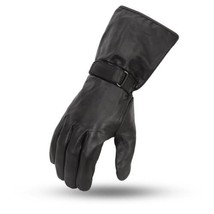 Men&#39;s Motorcycle Gauntlet Gloves Blaze Gel Padding Leather MC Gloves - £47.40 GBP