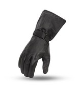 Men&#39;s Motorcycle Gauntlet Gloves Blaze Gel Padding Leather MC Gloves - £47.17 GBP