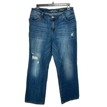 INC International Concepts Curvy Fit Distressed Jeans Medium Wash Size 14 - $19.99