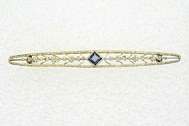 Vintage Topaz Pin REAL SOLID 14 k Yellow  Gold 3.3 g - £249.01 GBP