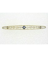 Vintage Topaz Pin REAL SOLID 14 k Yellow  Gold 3.3 g - £251.64 GBP