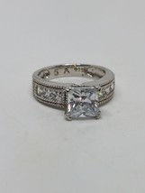 Sterling Silver 925 Square CZ Ring Size 5 - $19.99