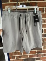 O&#39;Neill Reserve E-Waist 18&quot; Hybrid Shorts, Large, Light Grey, NWT - £31.13 GBP