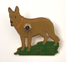1983 Lions Club Lapel Pin Dogs for Ears Edina  Minnesota Dist. 5M5 Tan E... - £9.61 GBP