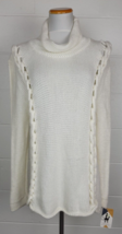 NWT Fashion Forum DebrAnn Jemma Chunky Knit White Alpaca Tunic Sweater P... - £43.52 GBP