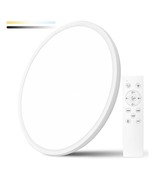 LED Flush Mount Ceiling LIGHT, 20&quot; Modern Round, 48W Dimmable - White - $49.22