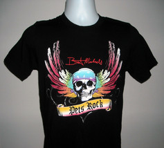 Womens Bret Michaels Pets Rock t shirt small  Winged Skull rainbow Poison - $21.73