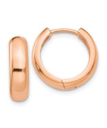 14k Rose Gold Round Hinged Hoop Earrings TF767 - $1,076.64