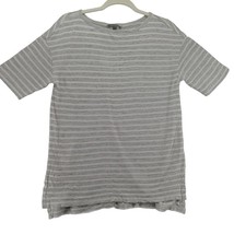 Banana Republic Womens T-Shirt Multi-Color Size Medium Linen Blend Short Sleeve - $12.35