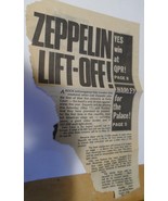Led Zeppelin Collection Vintage Paper Reviews 1970&#39;s For Framing Vintage... - £27.23 GBP