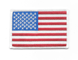 United States Flag Embroidered Shoulder Patch White Border NEW UNUSED - £6.16 GBP
