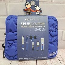 Celavi Peanuts Snoopy Charlie Brown 5 Piece Set Manicure Tool Kit W/ Tra... - $25.95 CAD