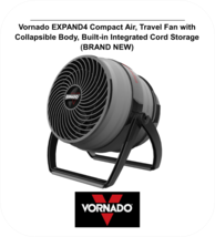 Vornado EXPAND4 6.2” Compact Travel Air Circulator Fan Quick Collapse 2 ... - £27.46 GBP