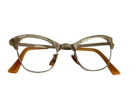 Vintage Womens Eyeglasses Frames 1/10 12K GF Gold Filled Ornate Retro Ca... - £116.53 GBP