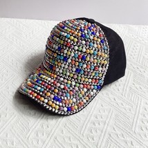 Personality Color Pearl Rhinestone Women&#39;s Hat Season Casual Baseball Cap Street - £11.69 GBP