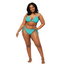 New Women&#39;s XS-6XL 2-Pc Bikini Swimsuit Turquoise Removable Pads UPF50+ - £22.63 GBP