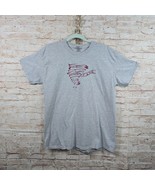 Graphic Print Womans T-Shirt Large Gray Fame Movie Industry Team Gildan ... - $9.85