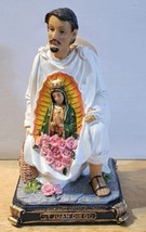 SAINT JUAN DIEGO GUADALUPE VIRGIN MARY FLOWER MEXICO RELIGIOUS FIGURINE ... - $27.92