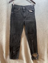 levi 505 black jeans 32x32 VTG distressed destoyed 90s - $16.20