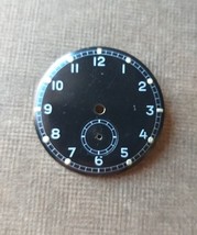 Vintage Swiss Military Style Black Dial 31.2mm - $47.50