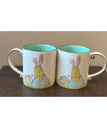Eli &amp; Ana Set of 2 Coffee Mugs Easter Chick Bunny Ears Ceramic New - £27.48 GBP