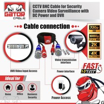 CCTV Cable Camera Security Surveillance BNC Extension Wire Power Video D... - $24.99