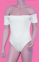 SEXY Off Shoulder Bodysuit Leotard Pink size M  6 - 10 US - £13.84 GBP