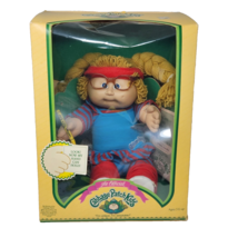 Vintage Cabbage Patch Kids Girl Holding Yellow Crayon W/ Glasses Aerobics Outfit - $261.25