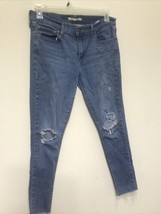 Levi’s Women’s 701  Pants Super Skinny 31 Blue Distressed - $14.89