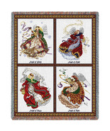 72x54 CELESTIAL ANGELS Christmas Holiday Religious Tapestry Afghan Throw... - £50.76 GBP