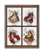 72x54 CELESTIAL ANGELS Christmas Holiday Religious Tapestry Afghan Throw... - $63.36