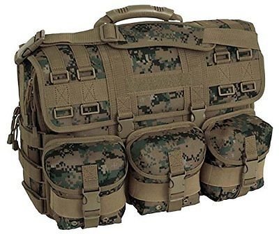 Marpat Woodland Camo MOLLE Tactical Laptop Field Briefcase Shoulder Bag - $64.88
