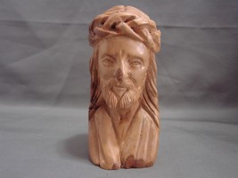 Hand Carved Olive Wood Bust of Jesus from Holy Land- 4.5 Inches Tall - £17.57 GBP